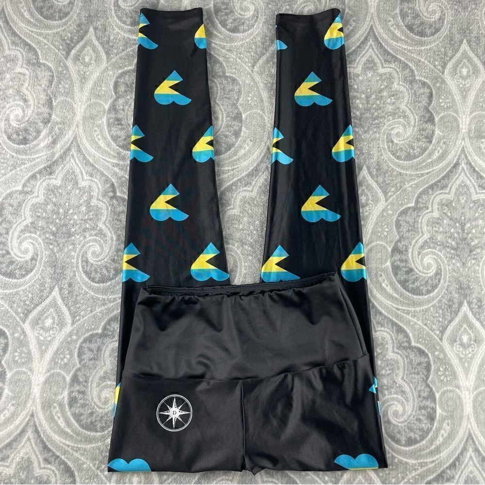 Womens Goldsheep Blue Heart Leggings